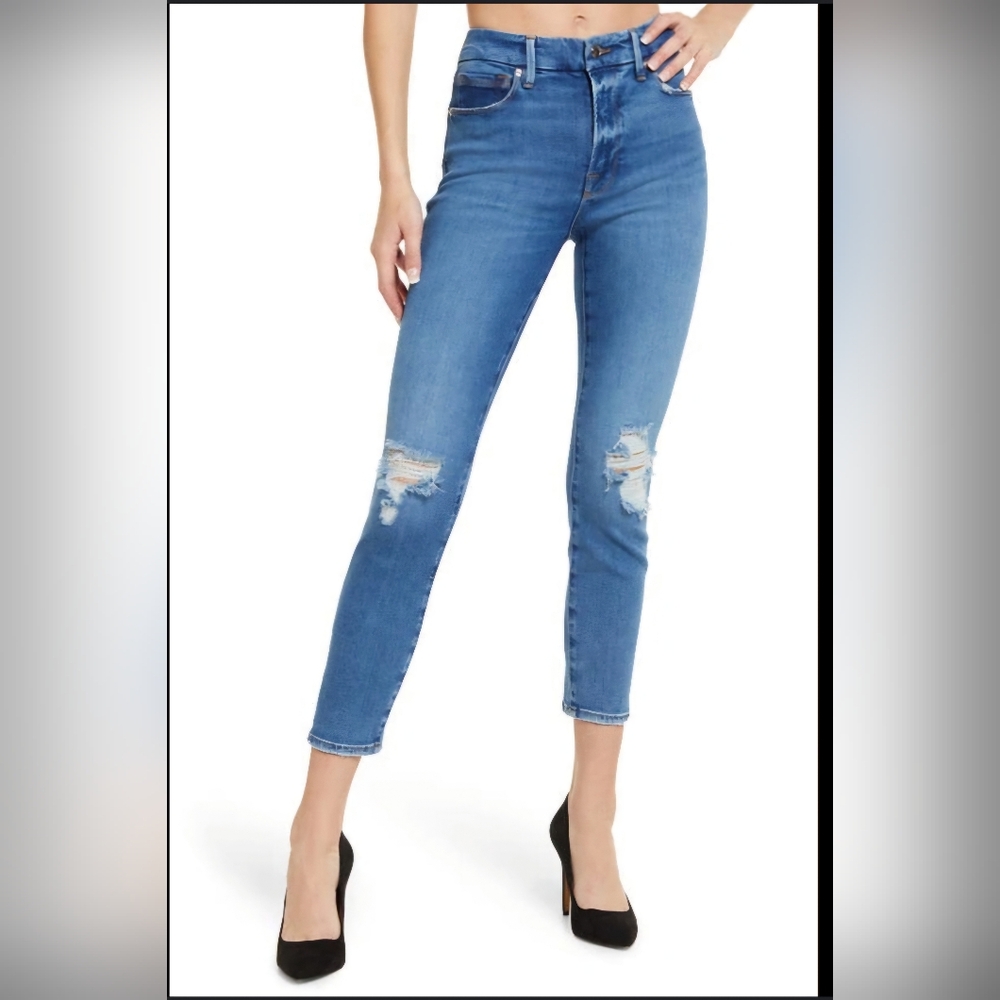 GOOD LEGS CROP NATURAL FRAY | BLUE836 / 8